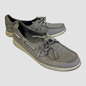 Sperry Angelfish Womens Size 9 Boat Shoes Gray Leather Casual Comfort